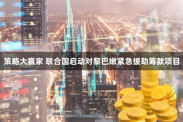 策略大赢家 联合国启动对黎巴嫩紧急援助筹款项目
