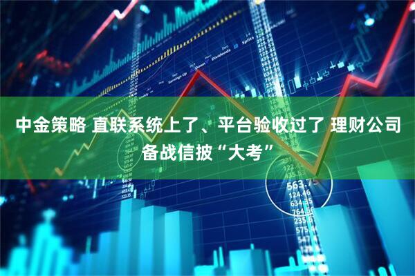中金策略 直联系统上了、平台验收过了 理财公司备战信披“大考”